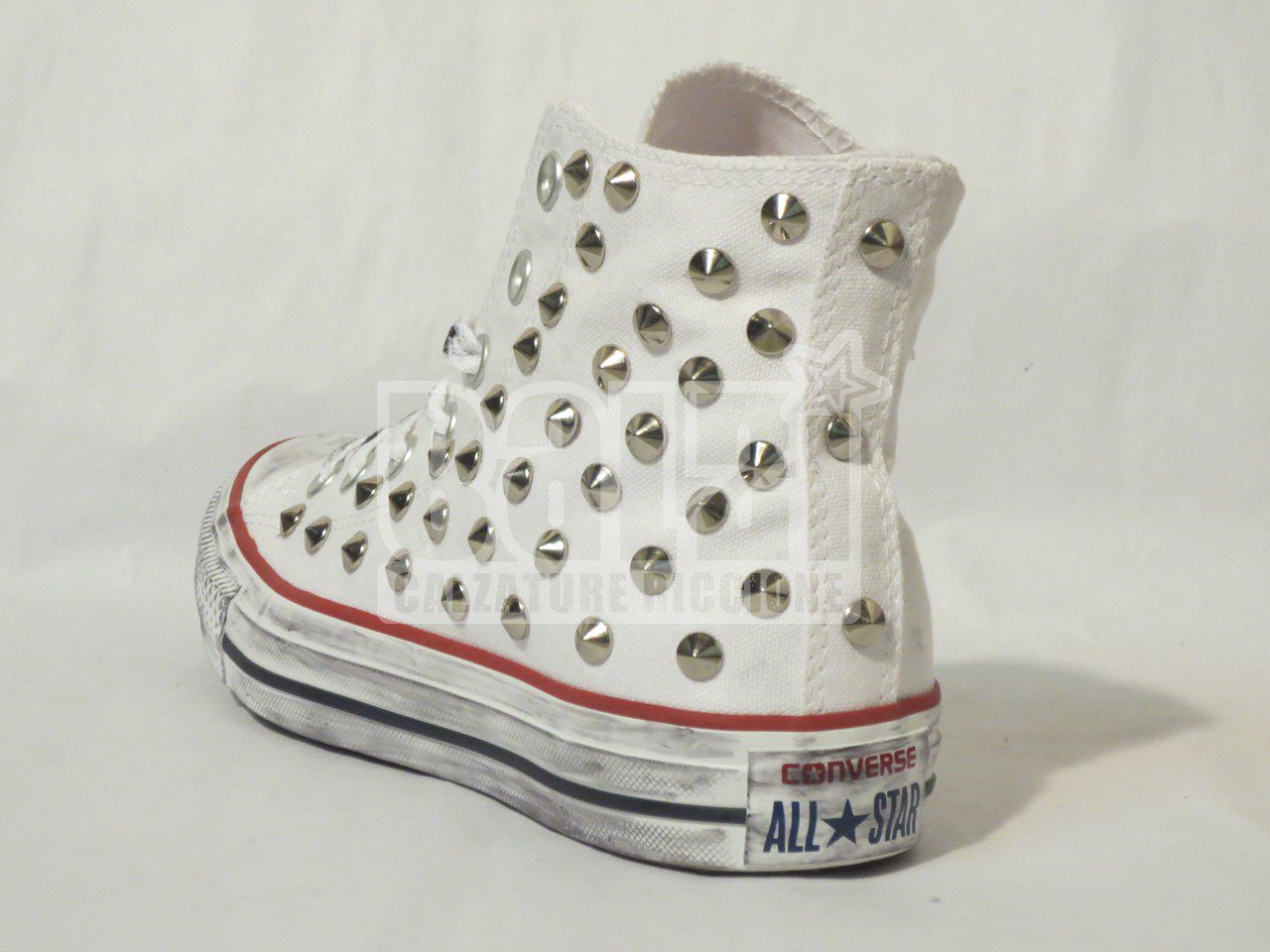 Converse All Star 80 Borchie Personalizzate Bianco - immagine 4