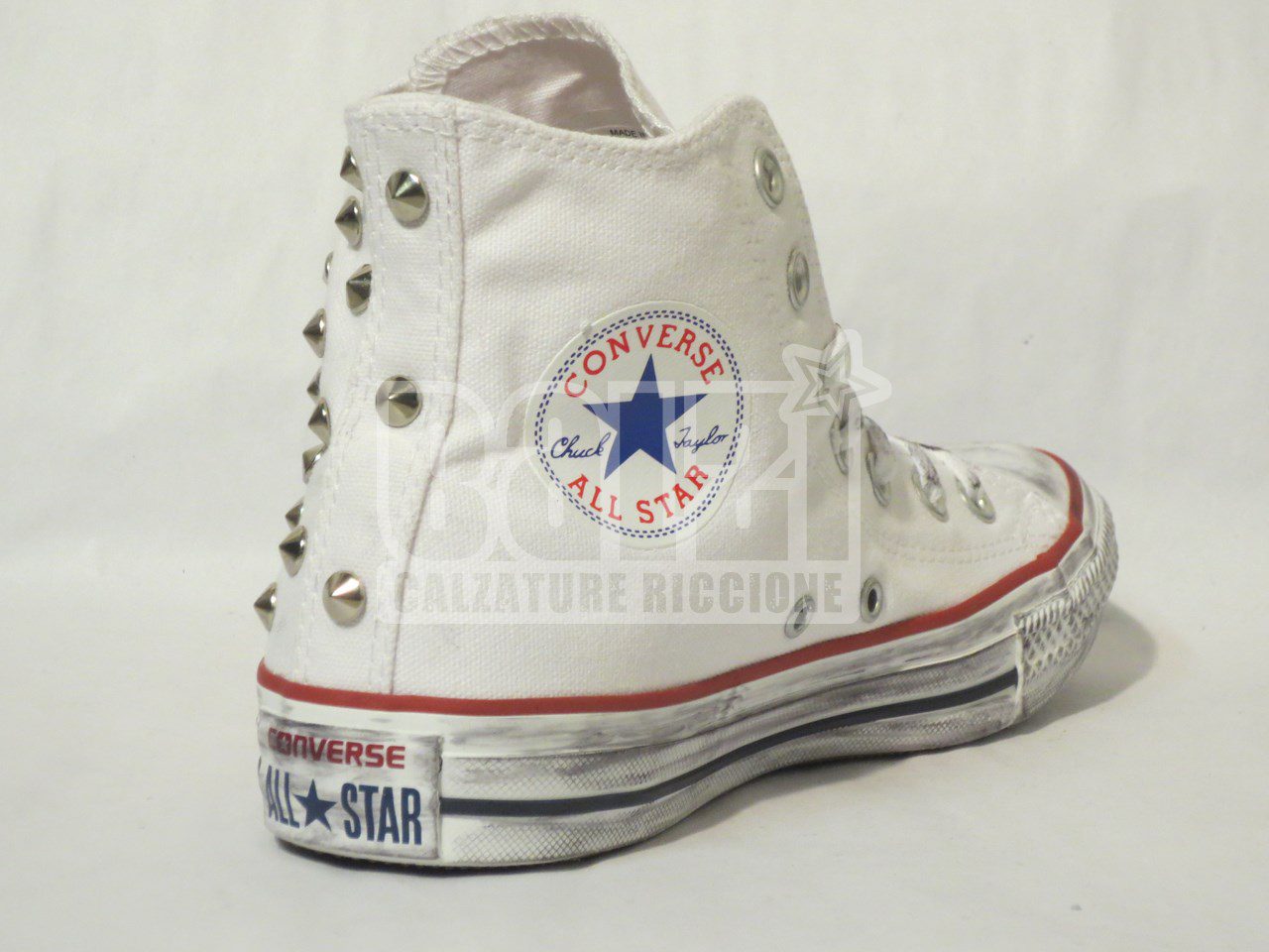 Converse All Star 80 Borchie Personalizzate Bianco - immagine 2