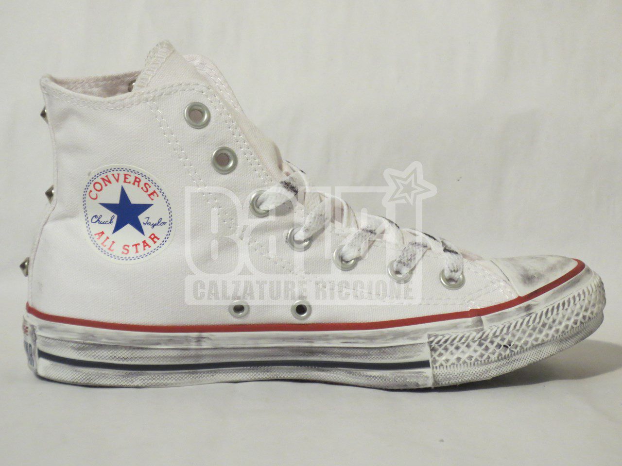 Converse All Star 80 Borchie Personalizzate Bianco - immagine 5