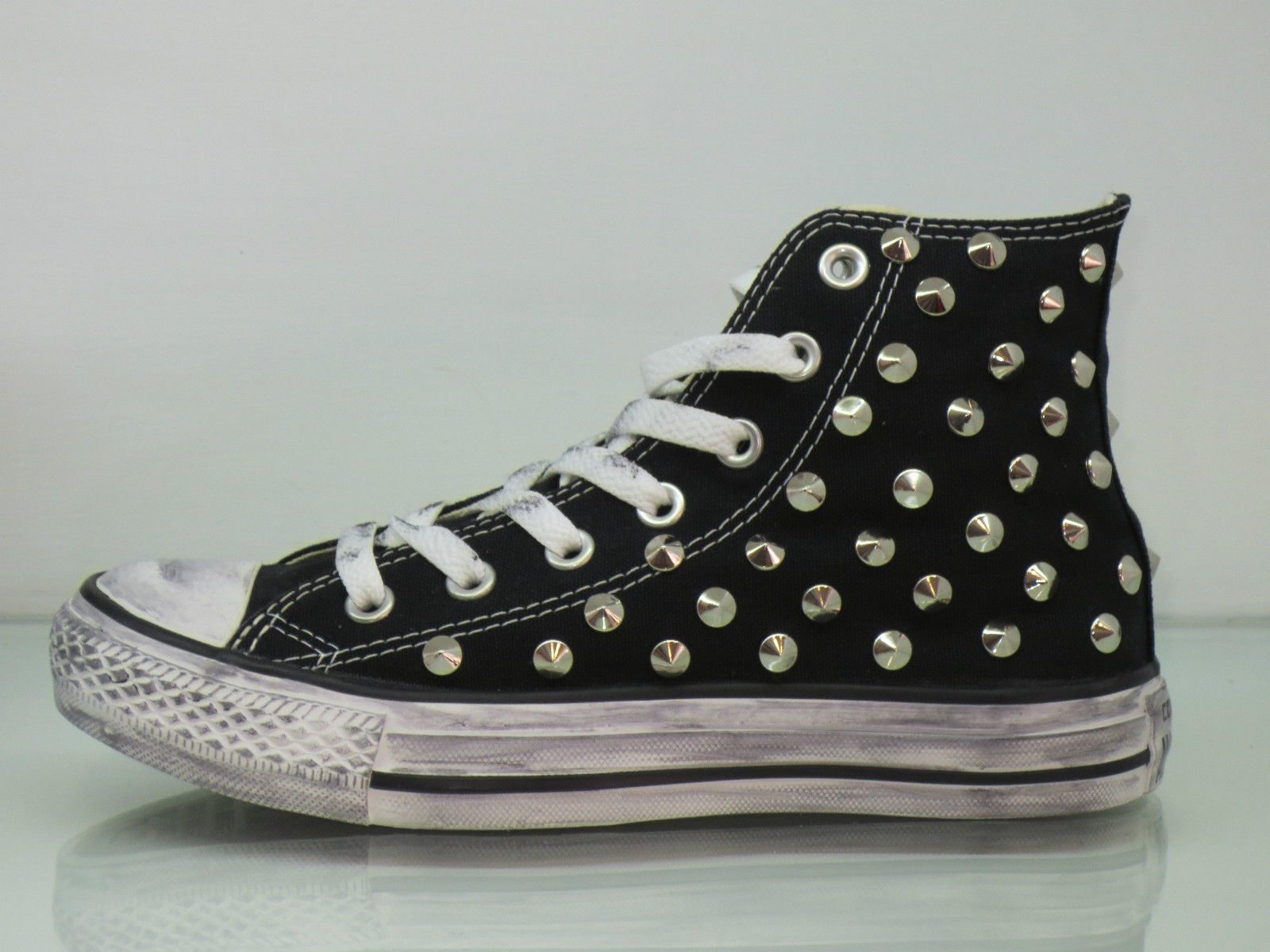 Converse All Star Girologo Borchie Personalizzate Nero Black - immagine 3
