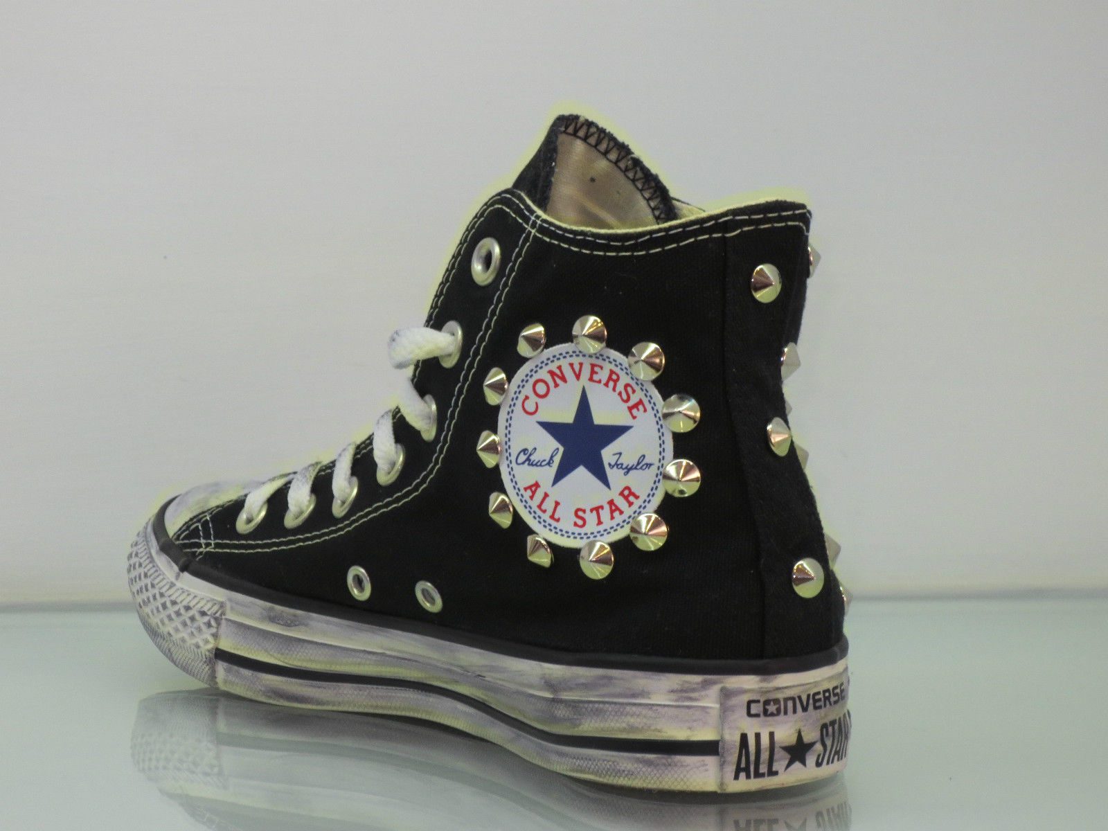 Converse All Star Girologo Borchie Personalizzate Nero Black - immagine 2