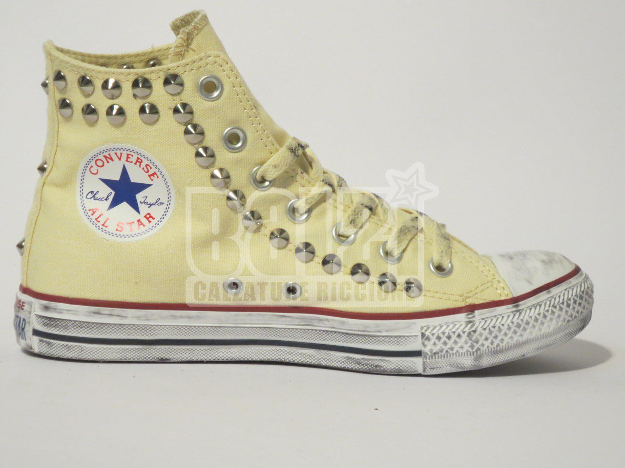 Converse All Star Borchie Personalizzate Beige Natural White
