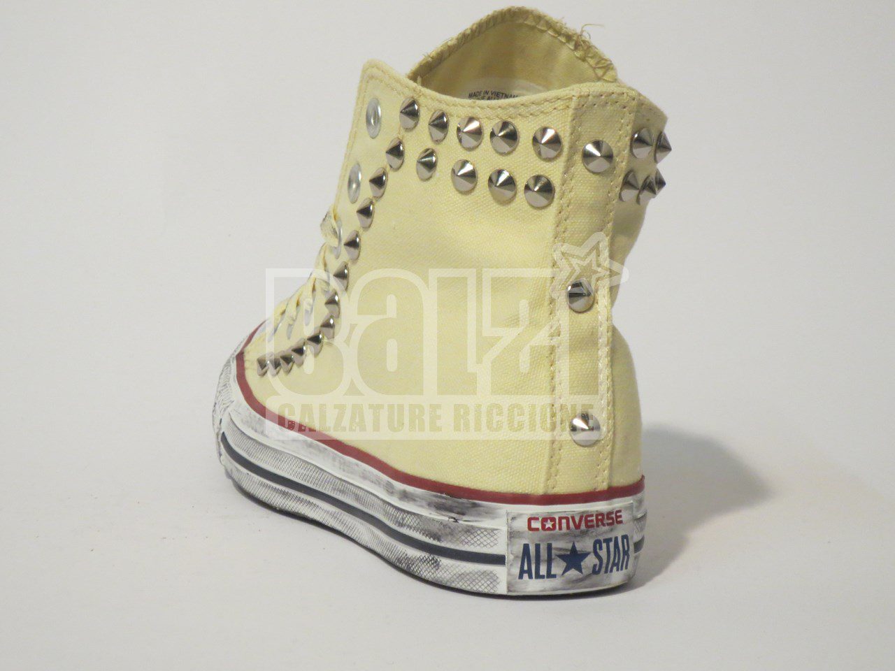 Converse All Star Borchie Personalizzate Beige Natural White - immagine 5