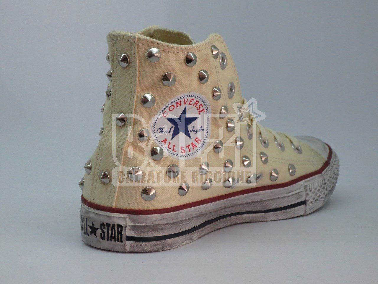 Converse All Star 130 Borchie Personalizzate Beige - immagine 2