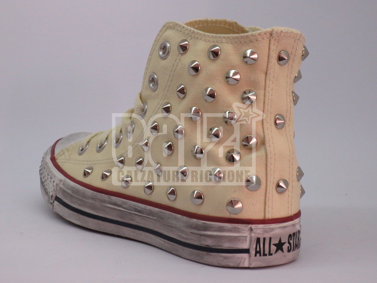 Converse All Star 130 Borchie Personalizzate Beige - immagine 3