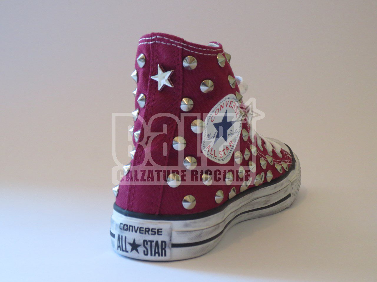 Converse All Star Borchie Personalizzate Bordo' Maroon - immagine 2