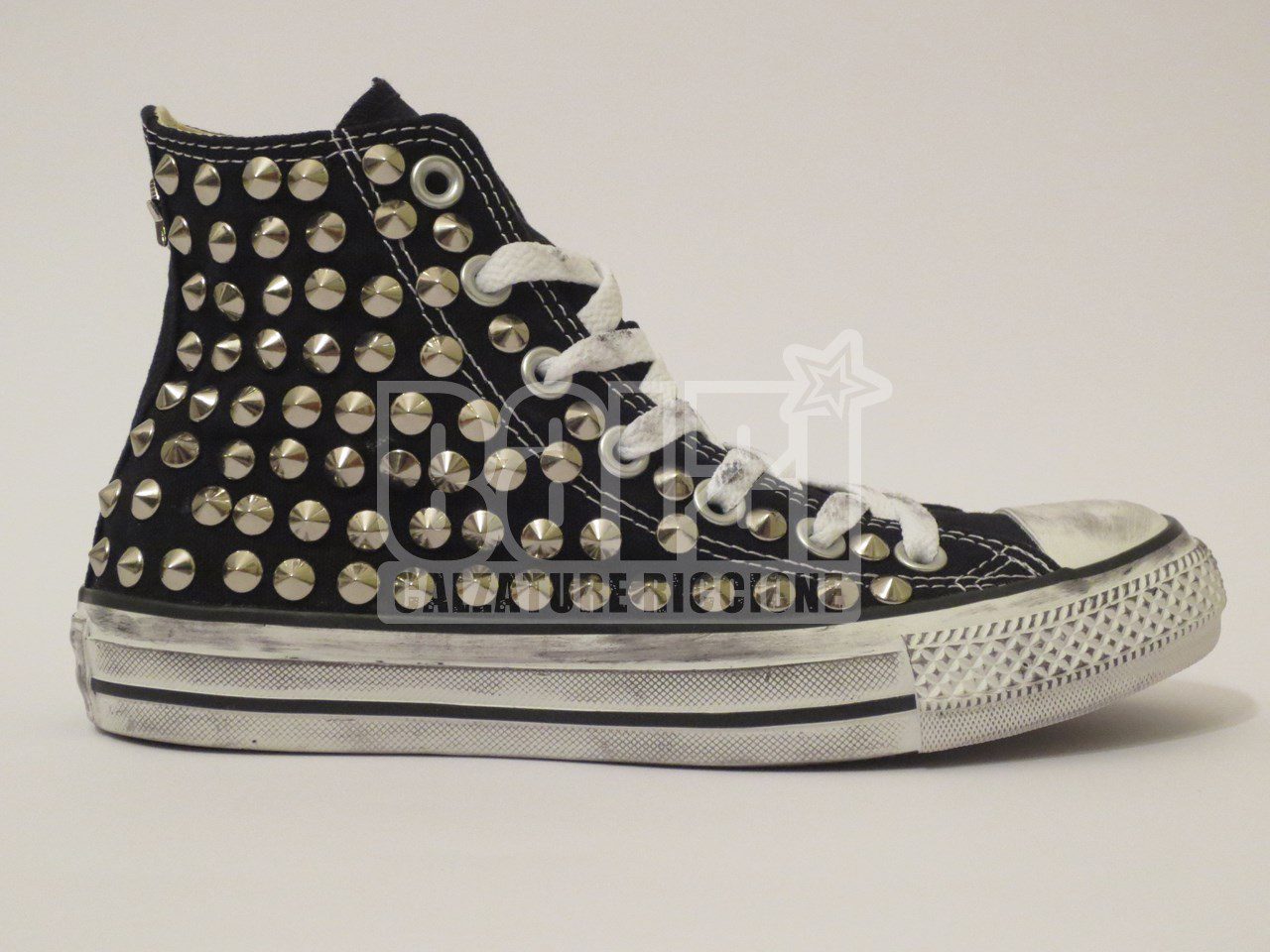 Converse All Star 250 Borchie Personalizzate Stella Nere - Image 2