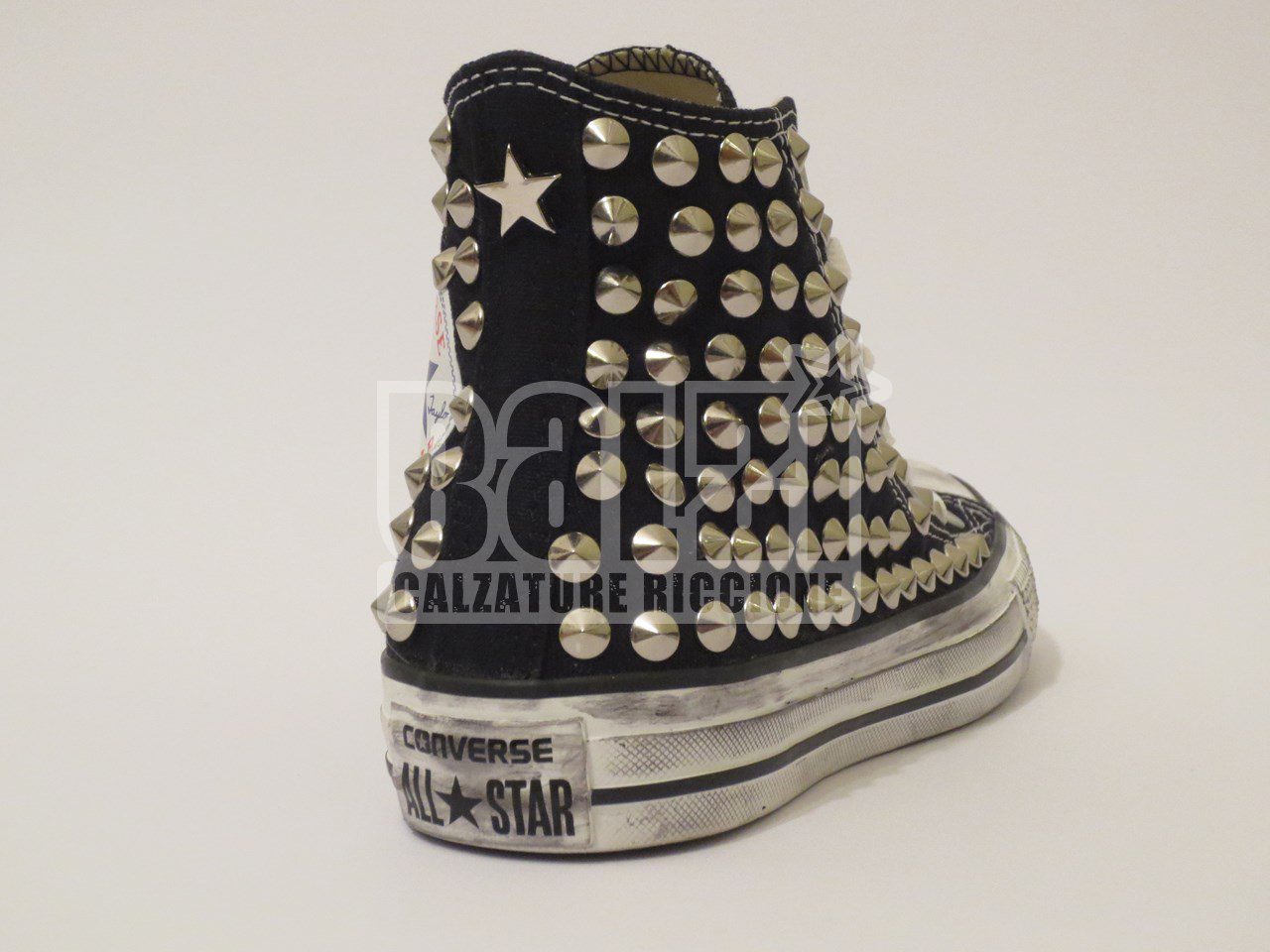 Converse All Star 250 Borchie Personalizzate Stella Nere