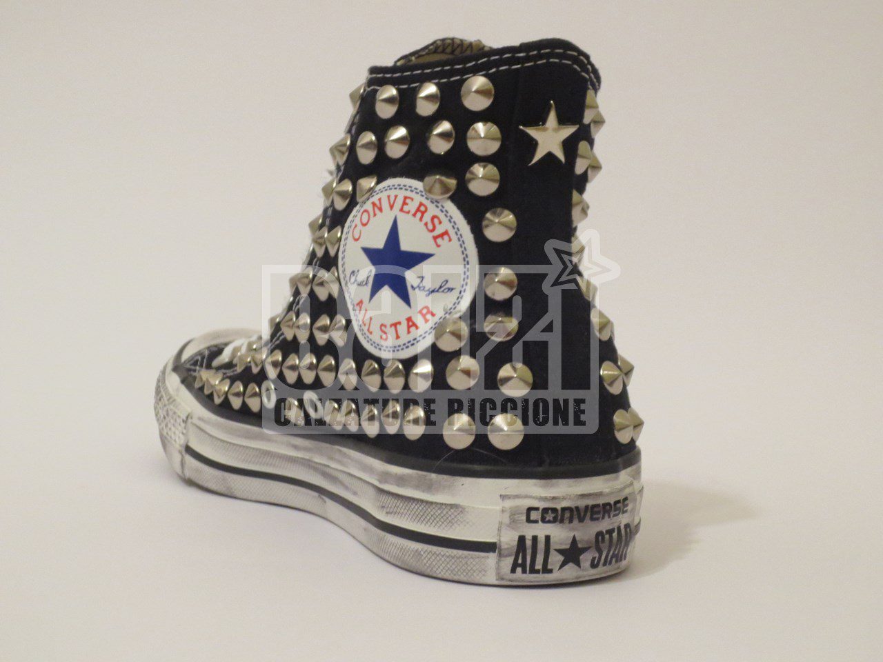 Converse All Star 250 Borchie Personalizzate Stella Nere - Image 3