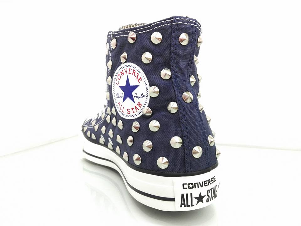 Converse All Star 130 Borchie Personalizzate Blu - immagine 2