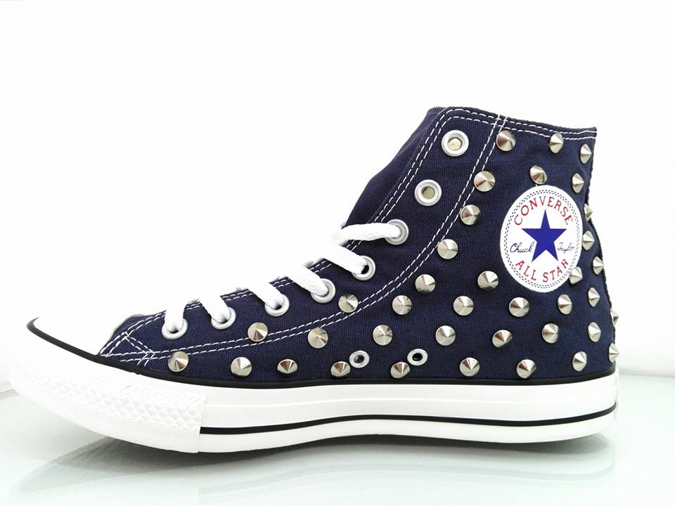 Converse All Star 130 Borchie Personalizzate Blu - immagine 3