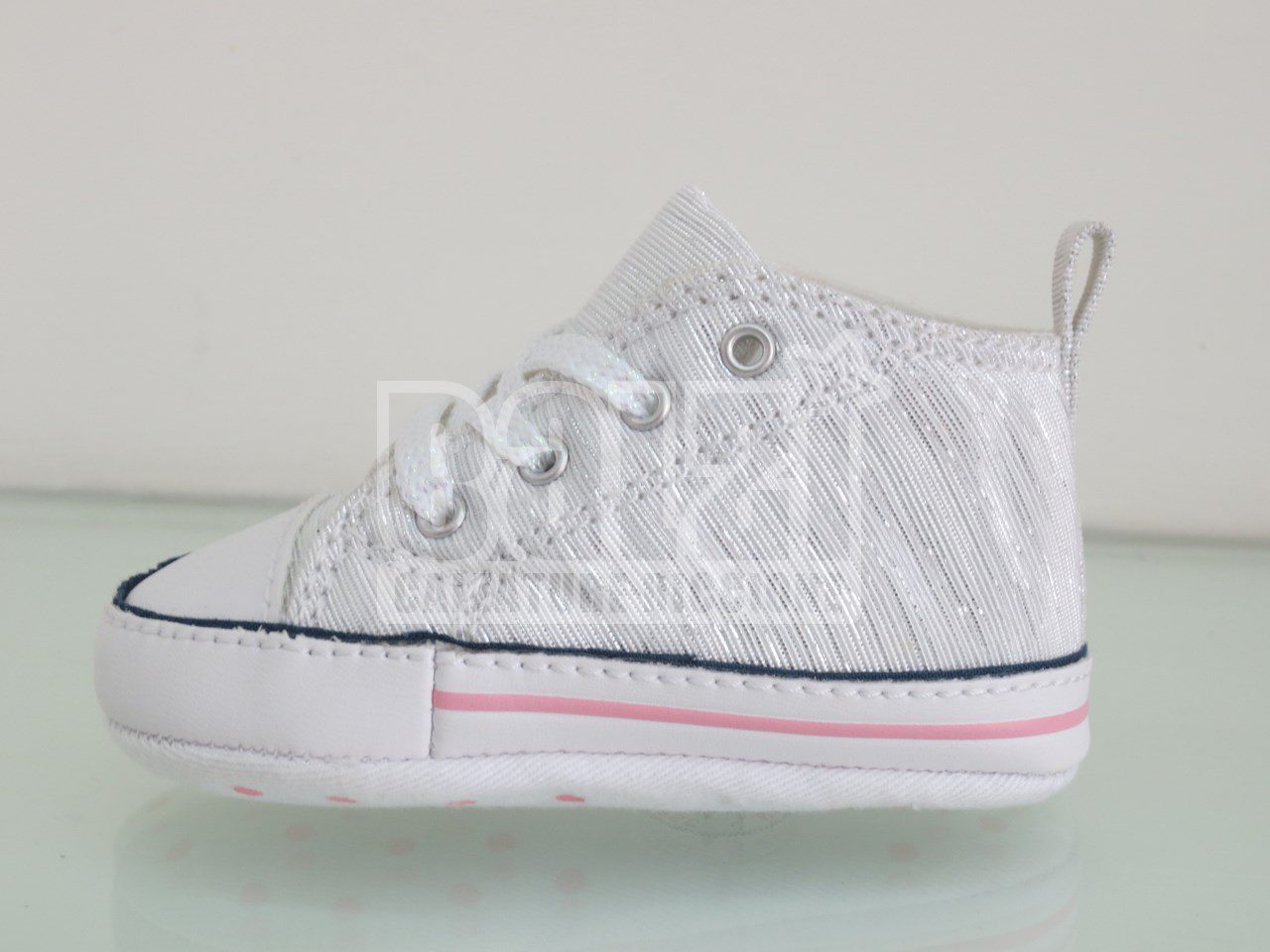 Converse All Star First tar Bambina textile glitter bianco - immagine 2