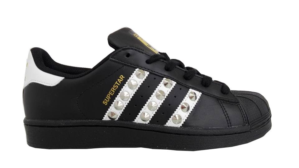 Adidas Superstar Foundation Borchie Personalizzate Nero Black